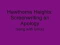 Screenwriting an Apology Lyrics