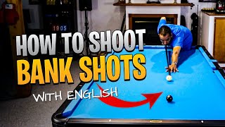 Mastering BANK SHOTS with English (cue ball spin) -  Pool Lessons 8 Ball, 9 Ball, 10 Ball