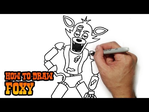 How to Draw Foxy- Five Nights at Freddy's- Video Lesson