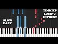 Timmies - Losing Intrest ft Shiloh (SLOW EASY PIANO TUTORIAL)