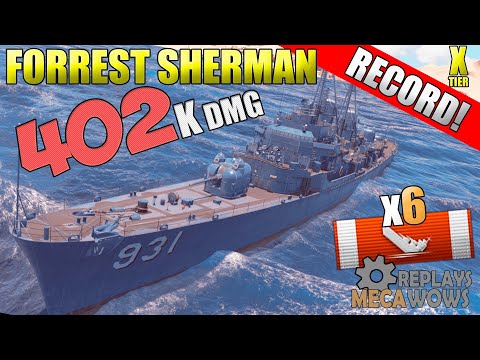 Forrest Sherman 6 Kills & 402k Damage | World of Warships Gameplay 4k