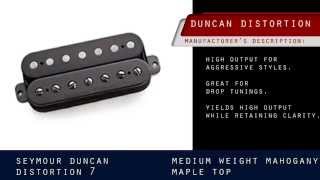 Video thumbnail for 7 string clean bridge pickup comparison - EMG vs Dimarzio Seymour Duncan by Kill or Cure