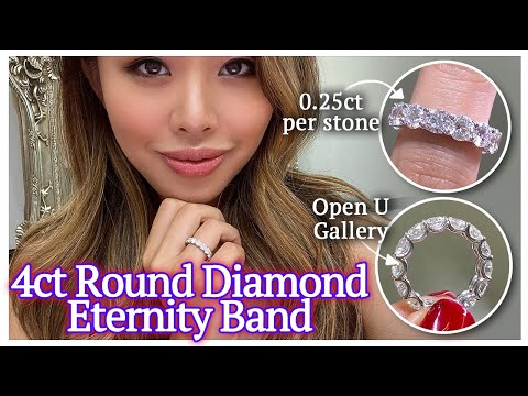 Top Selling Wedding Band | 4ct Round Diamond Shared Prong U Gallery Eternity Band