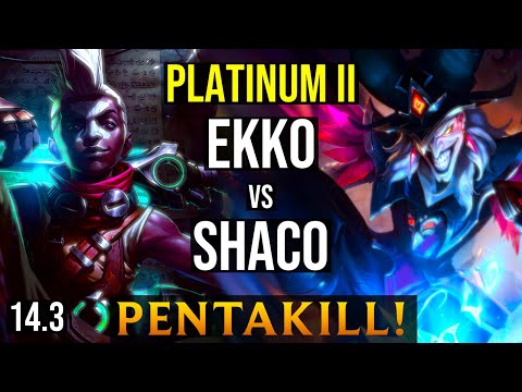EKKO Jungle vs SHACO | EUW Platinum II - Patch 14.3