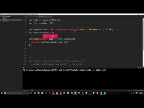 Node JS Tutorial for Beginners 15 Writable Streams