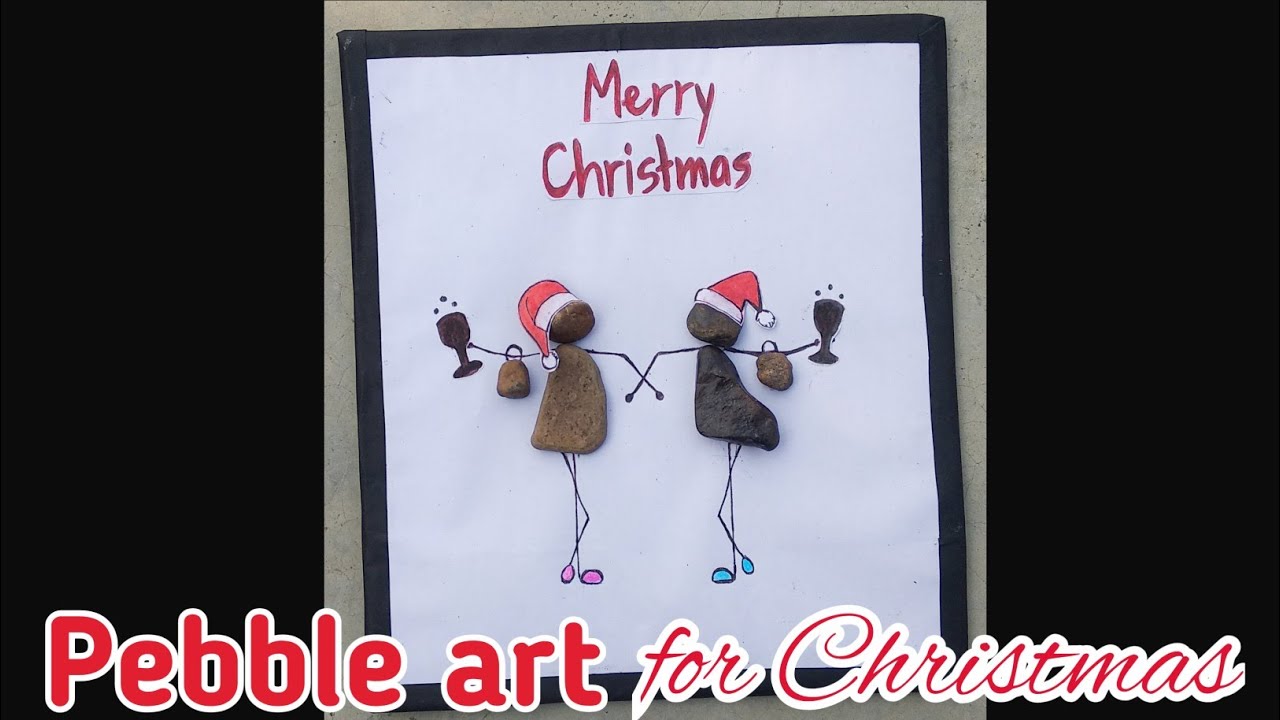 Christmas Day craft/gift idea | Pebble art for Christmas day