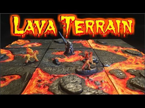 How to make Hellscape - Lava Terrain for Tabletop RPG's Like D&D, Warhammer, or Pathfinder