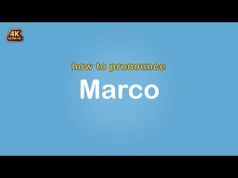 how to pronounce Marco 【Name】