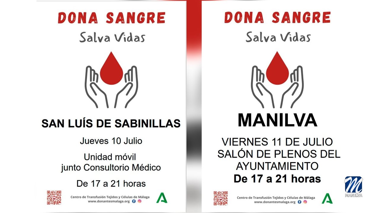 Los días 10 y 11 de julio podrán donar sangre