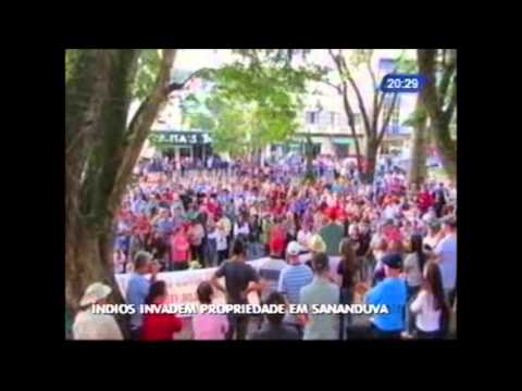 Reportagem Record Mobilização em Sananduva contra as Demarcações de Terras.