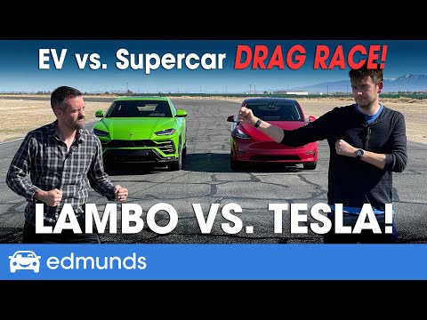 Drag Race! Tesla Model Y vs. Lamborghini Urus | EV vs. Supercar | 0-60 Performance & more