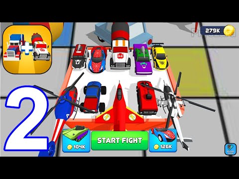 Superhero Car Merge Master - Gameplay Walkthrough Part 2 Tutorial Levels 29-60 Car Army (iOS,Android - YouTube