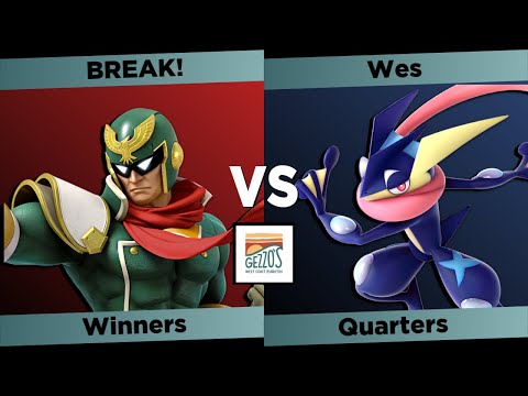 Gezzo's Smash Winners Quarters - BREAK! (Captain Falcon) vs Wes (Greninja) - SSBU Tournament