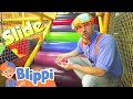 Blippi Visits Slides At An Indoor Playground Learn With Blippi Educational Videos For Toddlers