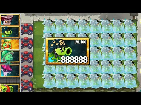 All Plants FROZEN vs 99 Nutcracker Zombie - PvZ 2 Challenge