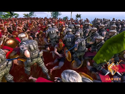 10.000 Chuck Norris vs 18.000 Spartans- Ultimate Epic Battle Simulator 2- UEBS 2