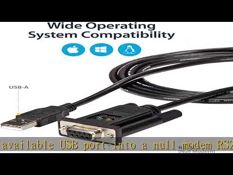StarTech.com USB to Serial RS232 Adapter - DB9 Serial DCE Adapter Cable with FTDI – Null Modem - US