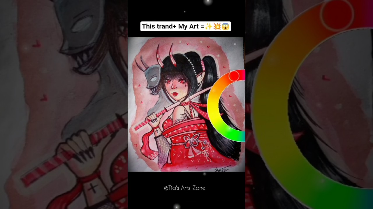 This trand+ My Art= ✨💥😱.  #tranding #art #shorts #chinesetrand #colourwheel