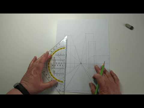 Eine Straße in Zentralperspektive zeichnen