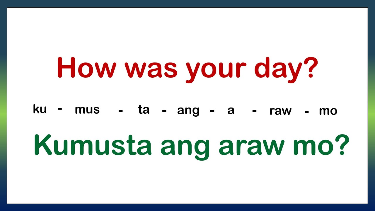 English Tagalog Common Everyday Questions # 128