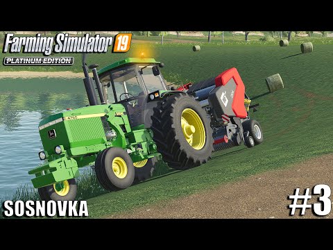 Preparing Grass Bales for Silage | Sosnovka | Farming Simulator 19 | #3