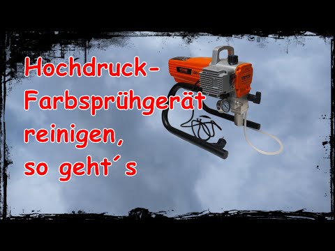 Airless Sprühgerät von Vevor richtig reinigen, so geht´s schnell und günstig, mein Praxis Tipp