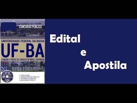 Edital Apostila Concurso UFBA 2017 NÍVEL SUPERIOR COMUM A TODOS OS CARGOS