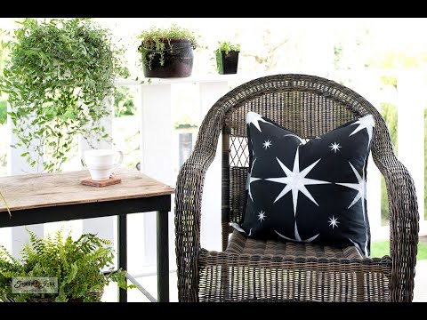 How to design and stencil your own Retro Star Large throw pillow!