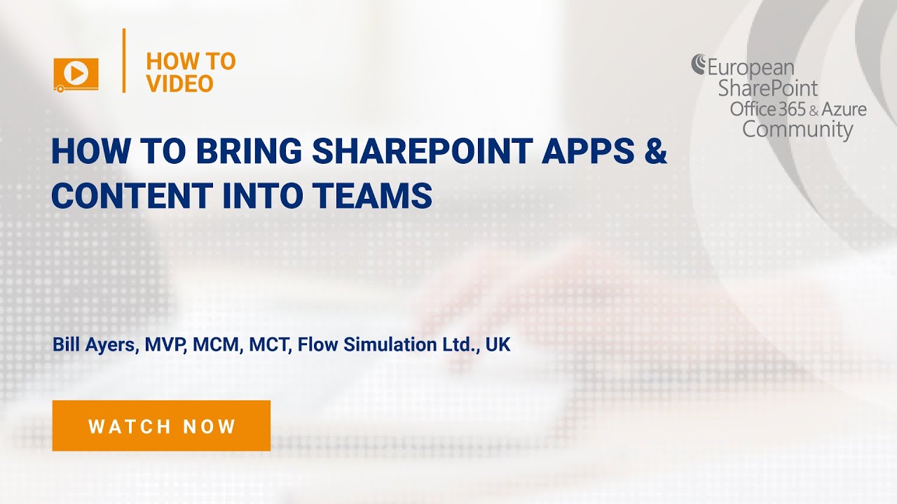 How To bring SharePoint Apps & Content into Teams