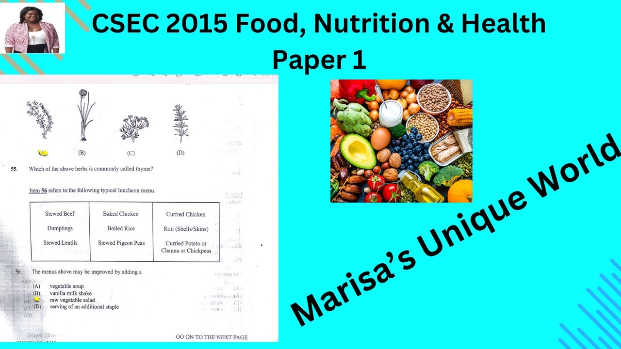 2015 (P1) CSEC  Food, Nutrition & Health (Paper 1)