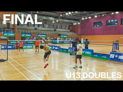 FINAL U13 BOYS DOUBLES ALL INDIA SUB JUNIOR RANKING TOURNAMENT SHIVESH/JASHWANTH V/S PRATHAM/VIVAAN