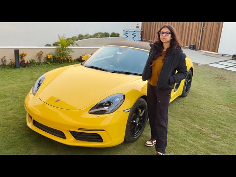 My wife Driving Porche 😍 Super-Car