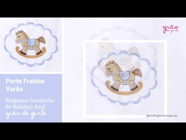 Porta Fraldas Varão Elegance Cavalinho de Balanço Azul | Ref: 59467