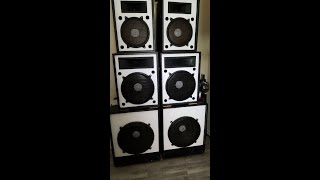 Video thumbnail for Rockville RBG18S powered subwoofer swapped to passive, BASS TEST  and detail look inside RBG cabinet by Shaw1 Network Channel