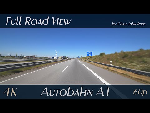 Autobahn (A1), Germany: Heiligenhafen-Ost - Heiligenhafen-Mitte - Gremersdorf - 4K (2160p/60p) UHD