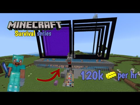 Insane! Building Biggest Gold Farm in Minecraft PE!