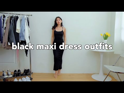 20 Ways To Style A Black Maxi Dress