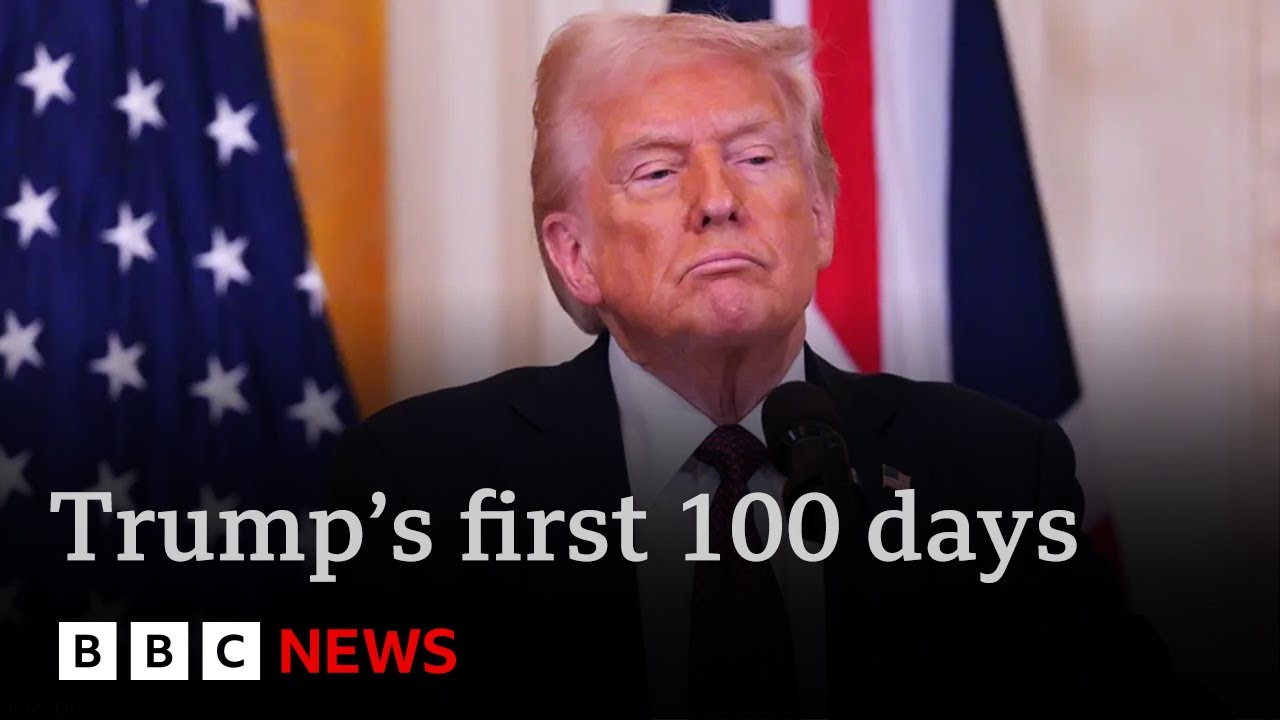Trump marks 100 days in office with plunging public approval ratings | BBC News