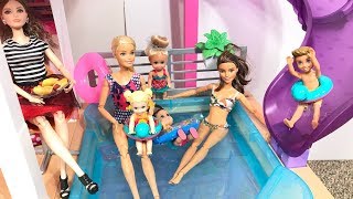 Barbie Pool Party in the Dream House!!
