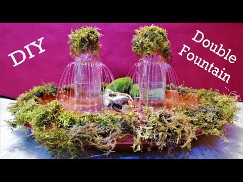 DIY  Double Water Fountain from Bottles