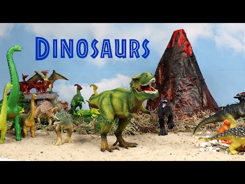 Discover Dinosaurs | Diorama Kid's Craft with an Erupting Paper Mache Volcano!