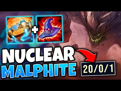 *ONE SHOT WITH R* FULL NUCLEAR AP MALPHITE IS BROKEN NOW?! - League of Legends