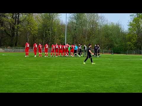 Einlaufen der Mannschaften, SSV Aalen 1901 - FC Ellwangen 1913 am 07.04.2024