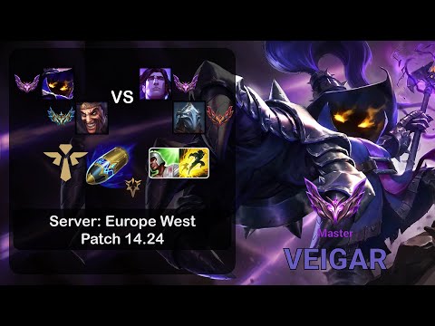 Veigar Support + Draven vs Taric + Viktor - EUW Master - Patch 14.24