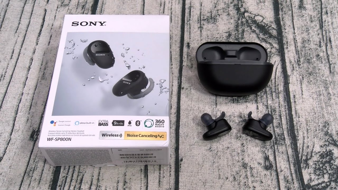 Наушники Sony WF-SP800N, черный