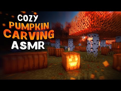 LONELY ASMR - MOST RELAXING PUMPKIN CARVING IN MINECRAFT 🎃 ASMR Whispering, Spooky Stories, Autumn Vibes 🍂