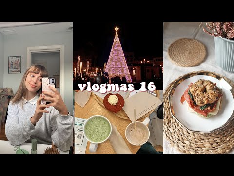 VLOGMAS 16 l haciendo bagels, matcha gratis, gangas y más luces navideñas