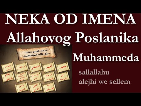 Neka od imena Allahovog Poslanika Muhammeda, s.a.w.s. - Ebu Ahmed