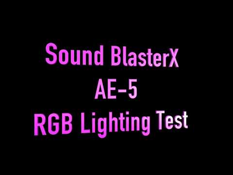 Creative Sound BlasterX AE-5 RGB lighting test