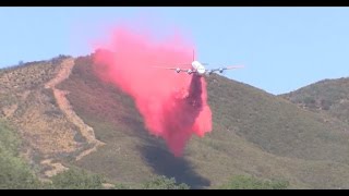 California battles fires with &quot;fire plane&quot;